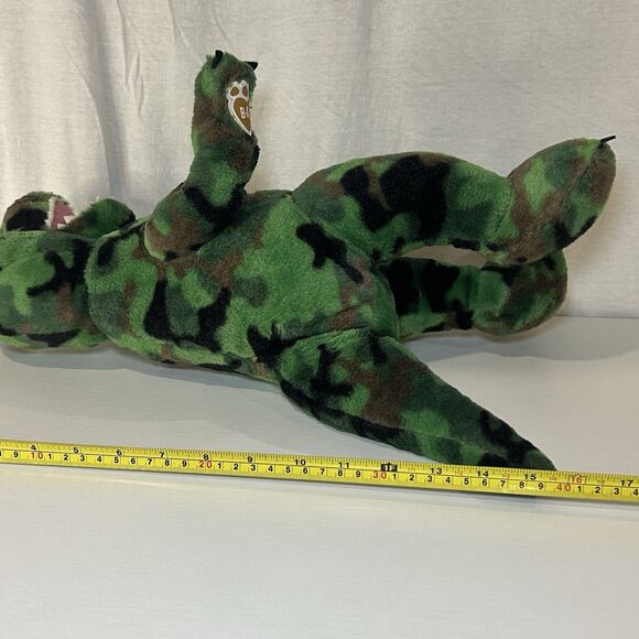 Build A Bear Workshop BAB T-Rex Dinosaur Green Camouflage Plush Stuffed Animal - Picture 2 of 6